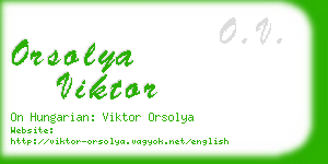 orsolya viktor business card